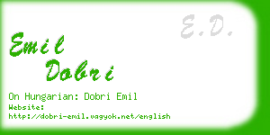 emil dobri business card